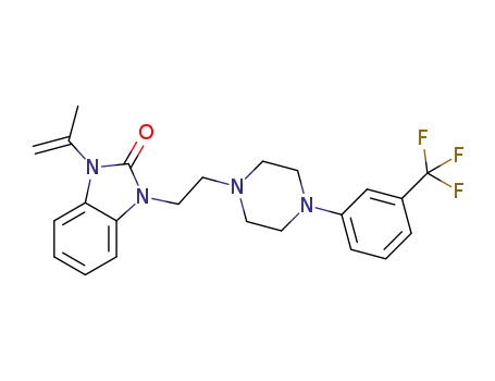 1-(prop-1-en-2-yl)-3-(2-(4-(3-(trifluoromethyl)phenyl)piperazin-1-yl)ethyl)-1H-benzo[d]imidazol-2(3H)-one